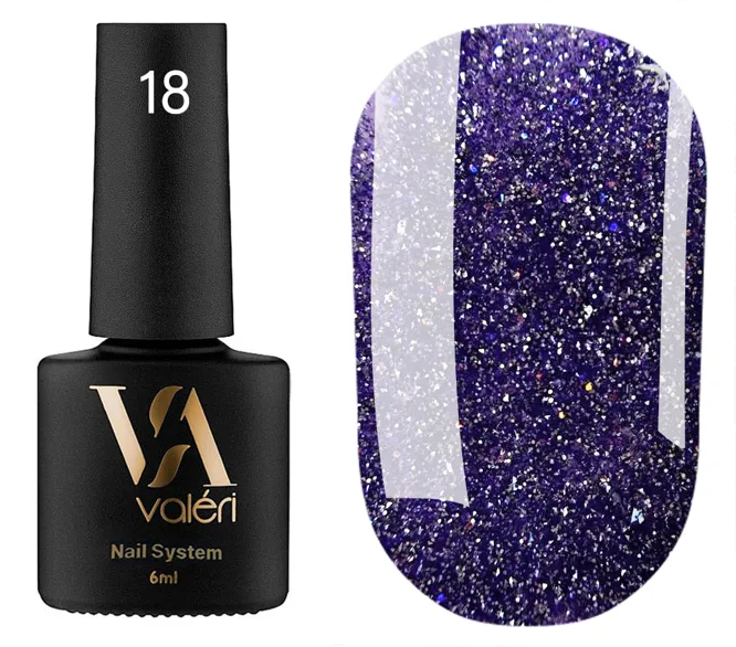VALERI Flash Gel Polish Гель-лак світловідбивний 6 мл №018